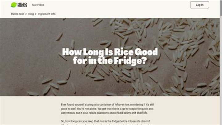 Cooked Rice: How Long Does It Keep in the Fridge?