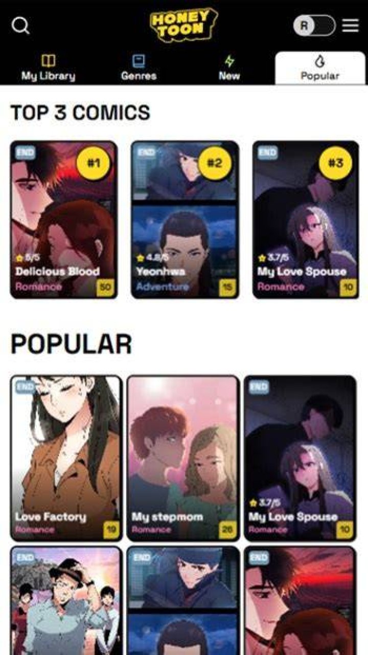 Free Reads: Honeytoon Comics & More! Start Now!