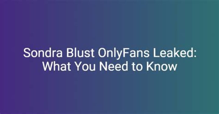 Sandra Blust Nude: Unveiling Facts, Misconceptions, and the Real Story