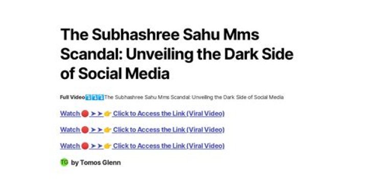 Subhashree Sahu New Leaked MMS: Exploring the Facts, Debunking Myths, and Understanding the Impact