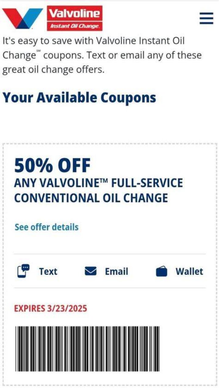 Valvoline Coupons & Deals: Save on Oil Changes!