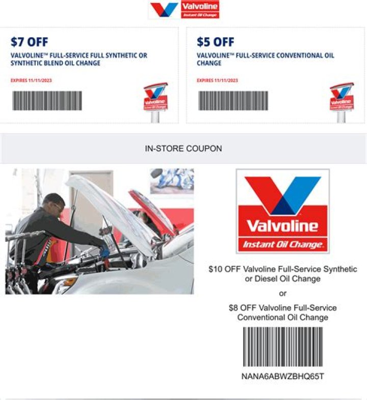 Valvoline Oil Change Deals: Coupons & Savings You Can't Miss!